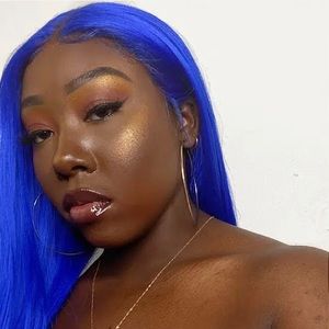 NEON BLUE COSPLAY WIG